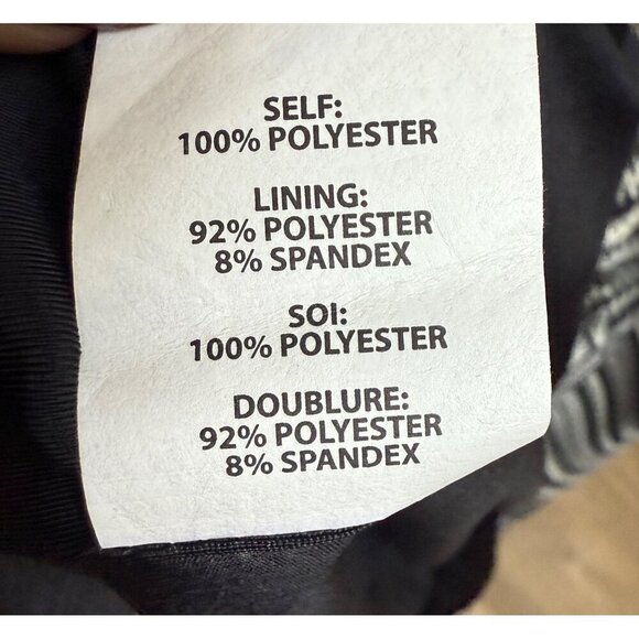 NWT Ramy Brook Peggy Mock Neck Sleeveless Tube Dress‎ Black Chevron Knit Midi, S - Picture 9 of 11